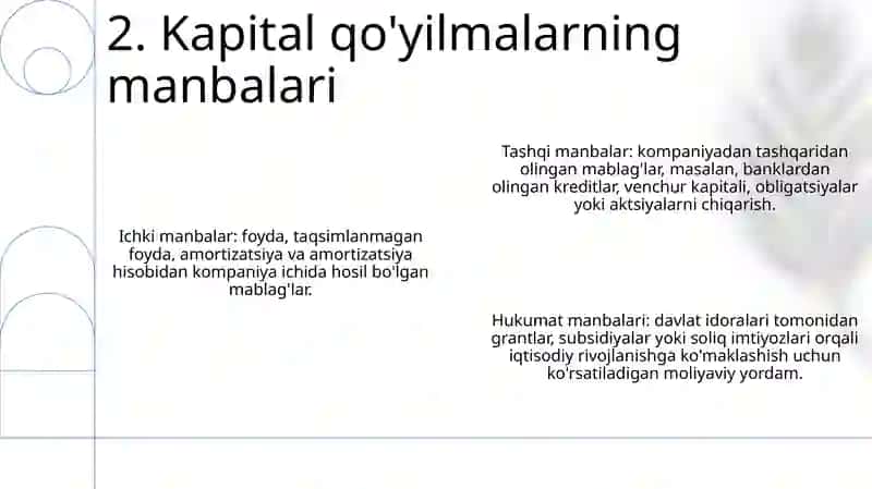 Kapital Qo'Yilmalar Va Kapital Bozori 3