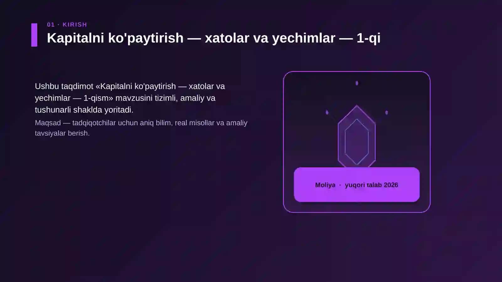Kapitalni ko'paytirish — xatolar va yechimlar — 1-qism 3