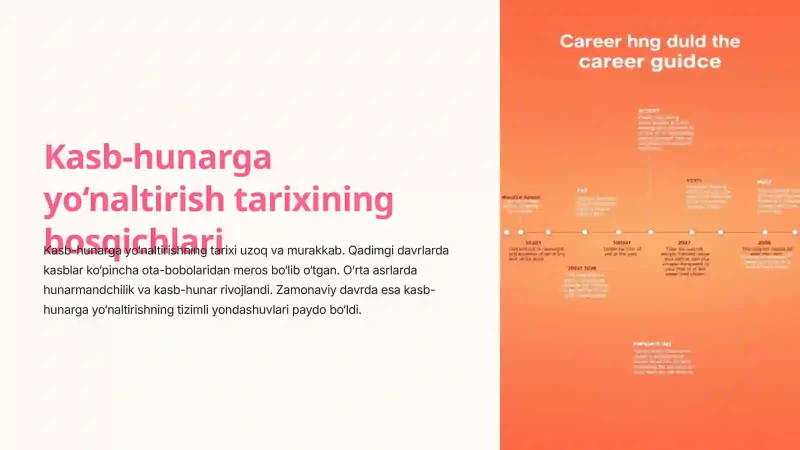 Kasb-hunarga yo‘naltirish: Tarixiy taraqqiyoti 3