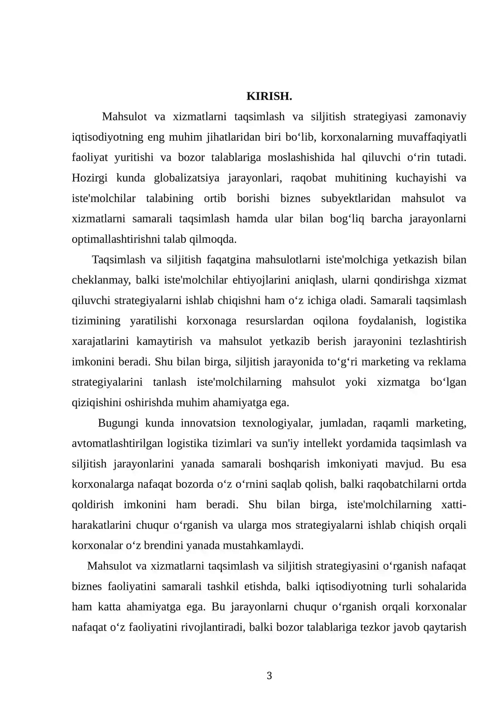 Mahsulot va xizmatlarni taqsimlash va siljitish strategiyasi 3