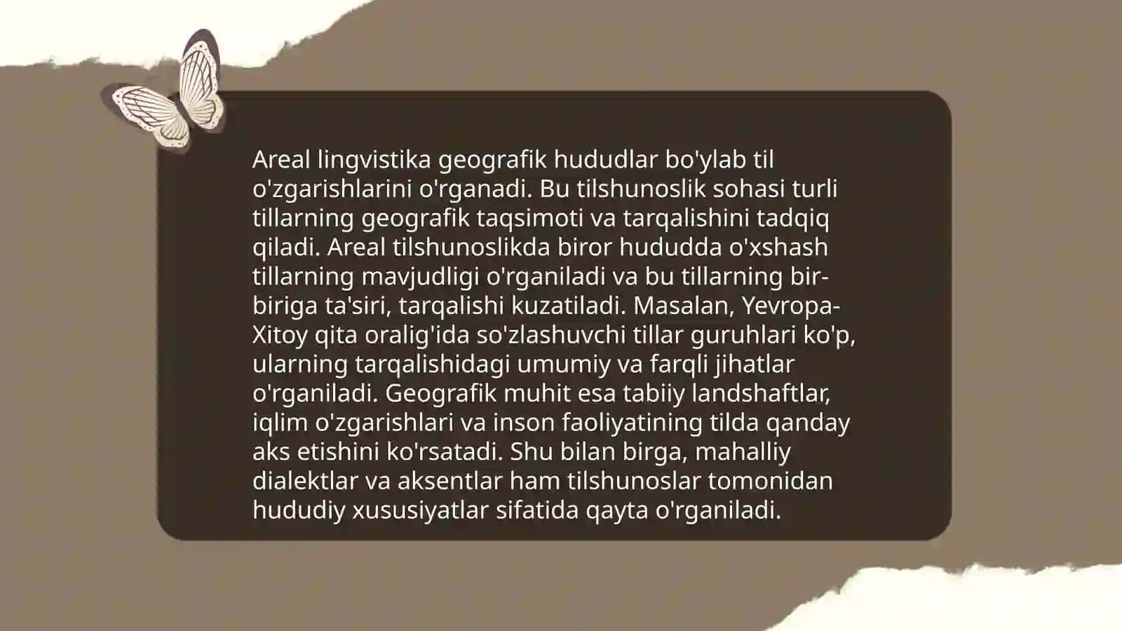 Areal lingvistika va geografik muhit 3