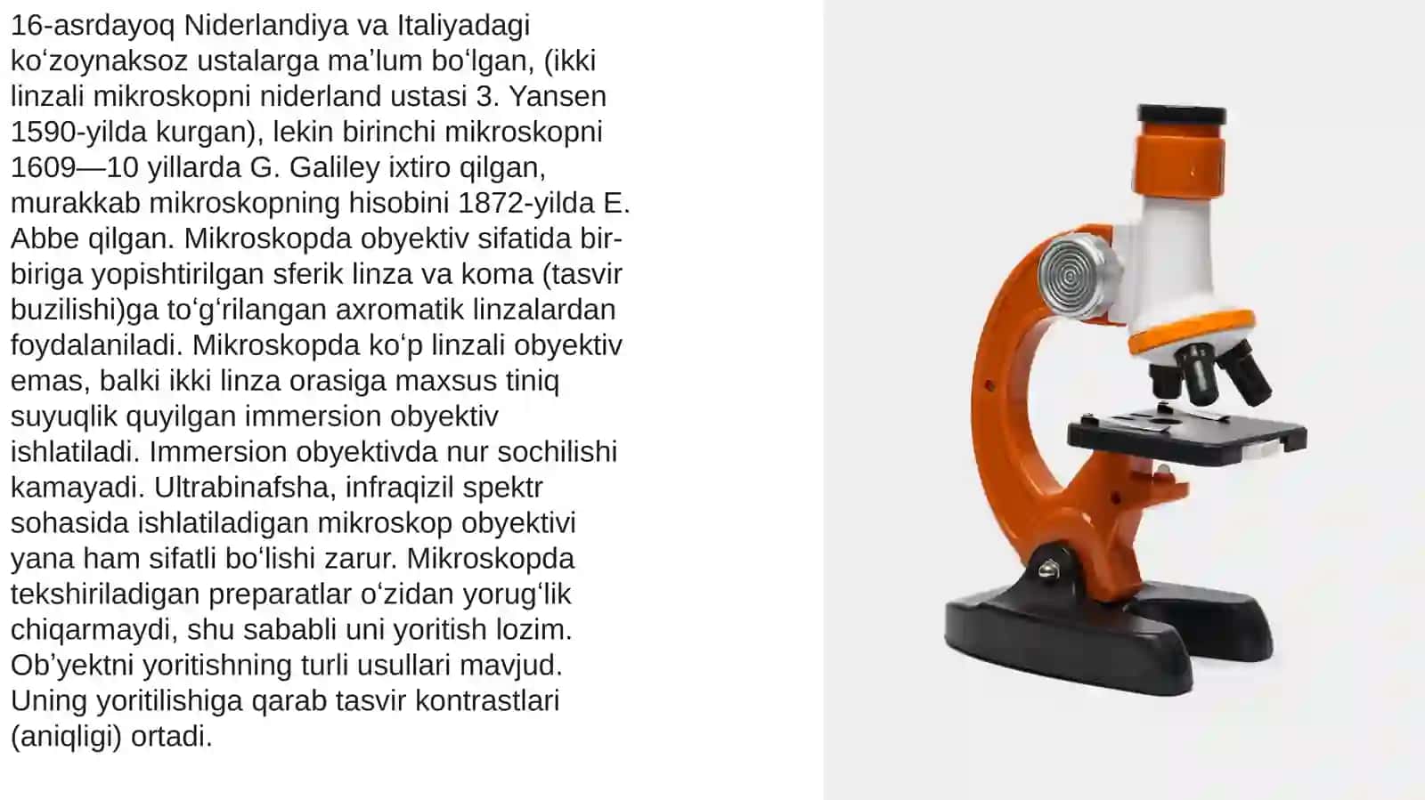 Yorug’lik mikrasko’plarining turlari 3
