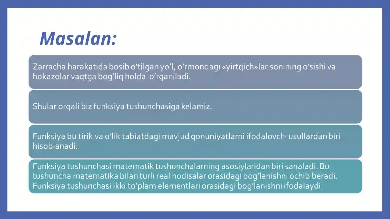 funksiyaning berilish usullari 3