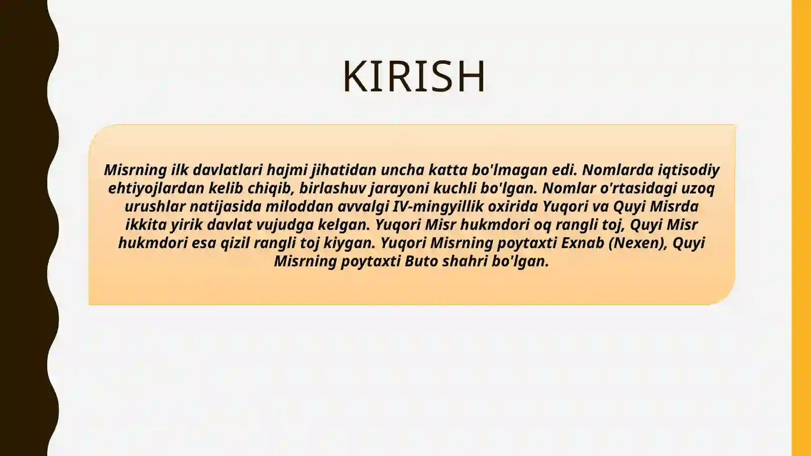Ilk podsholik davrida Misr 3