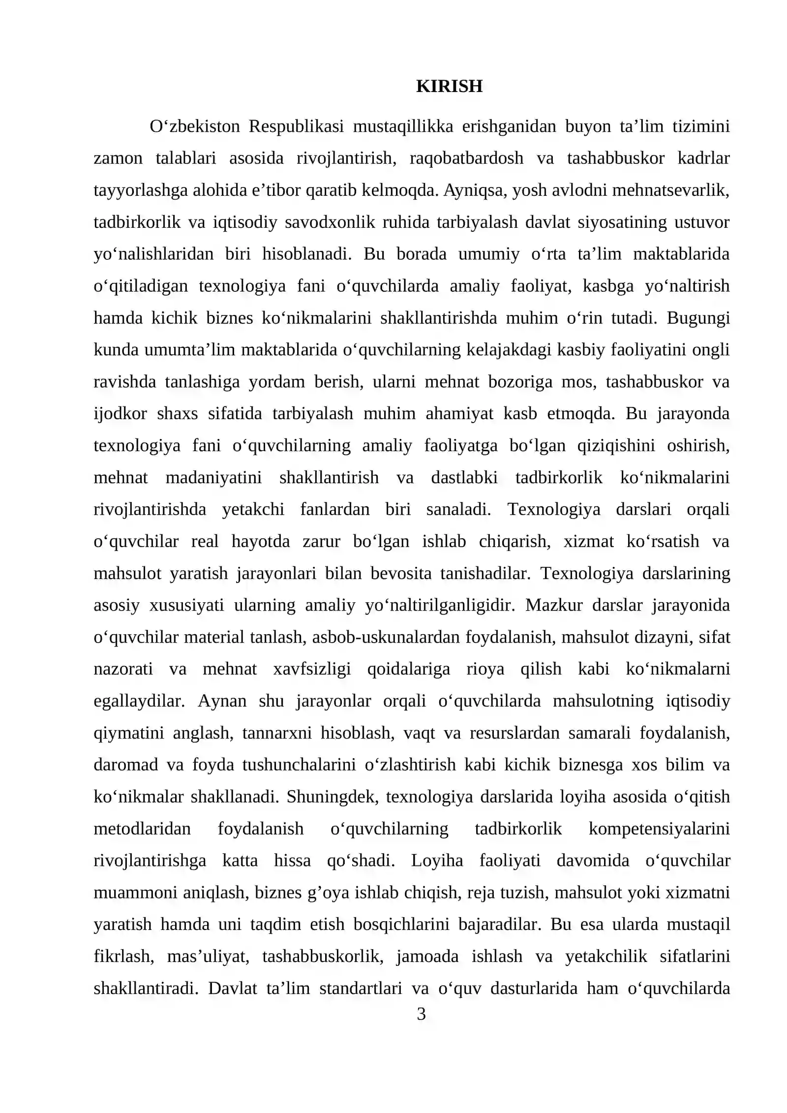 Texnologiya darslarida o‘quvchilarning kichik biznes ko‘nikmalarini shakllantirish 3