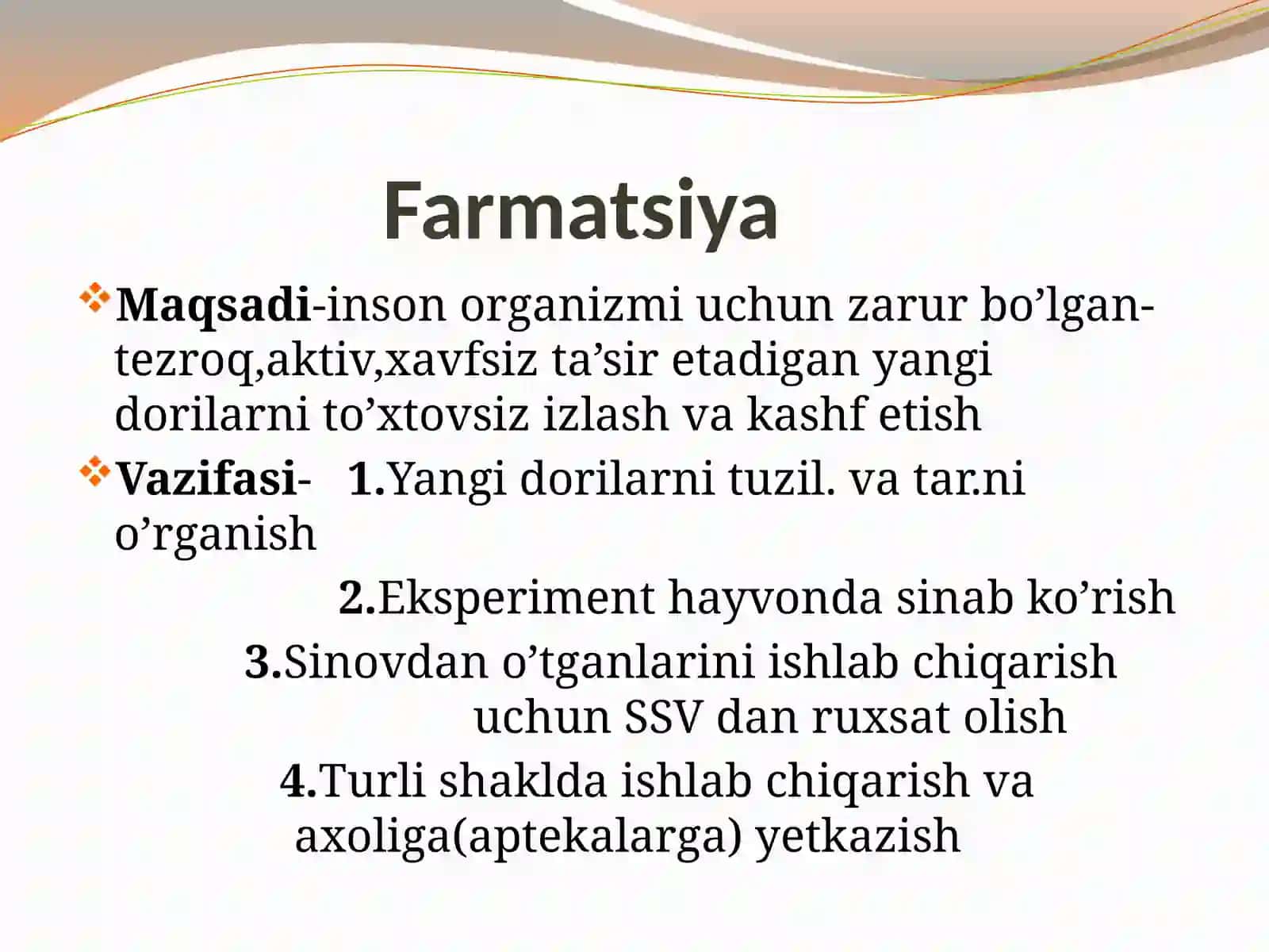 FARMAKOLOGIYAGAKIRISH 3