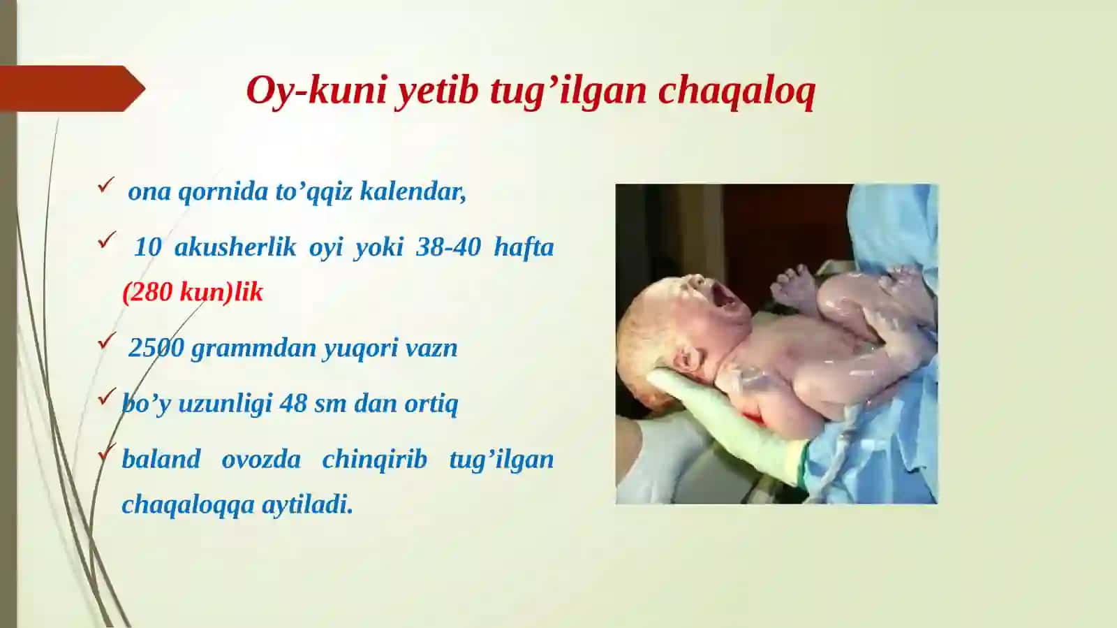 Yangi tug‘ilgan chaqaloqni ko‘rikdan o‘tkazish 3