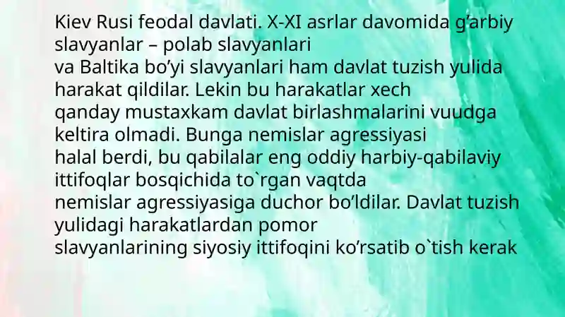 XII asrda, nemislarning «Sharqqa tazyiqi» 3
