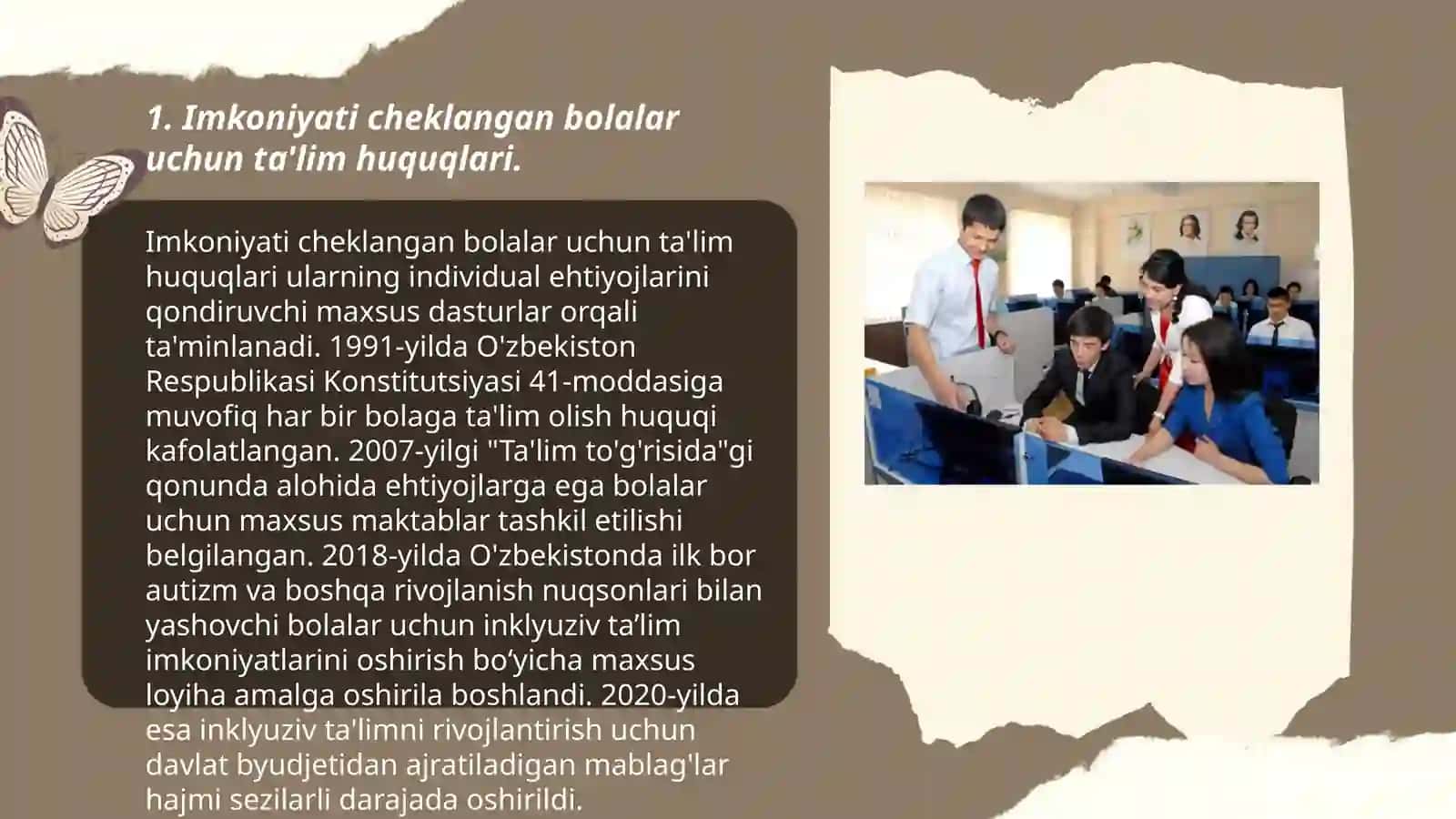 Imkoniyati cheklangan bolalarga maktab va sinf xonalarini moslashtirish va korreksion yordam korsatishning huquqiy pedagogik aspektlari 3