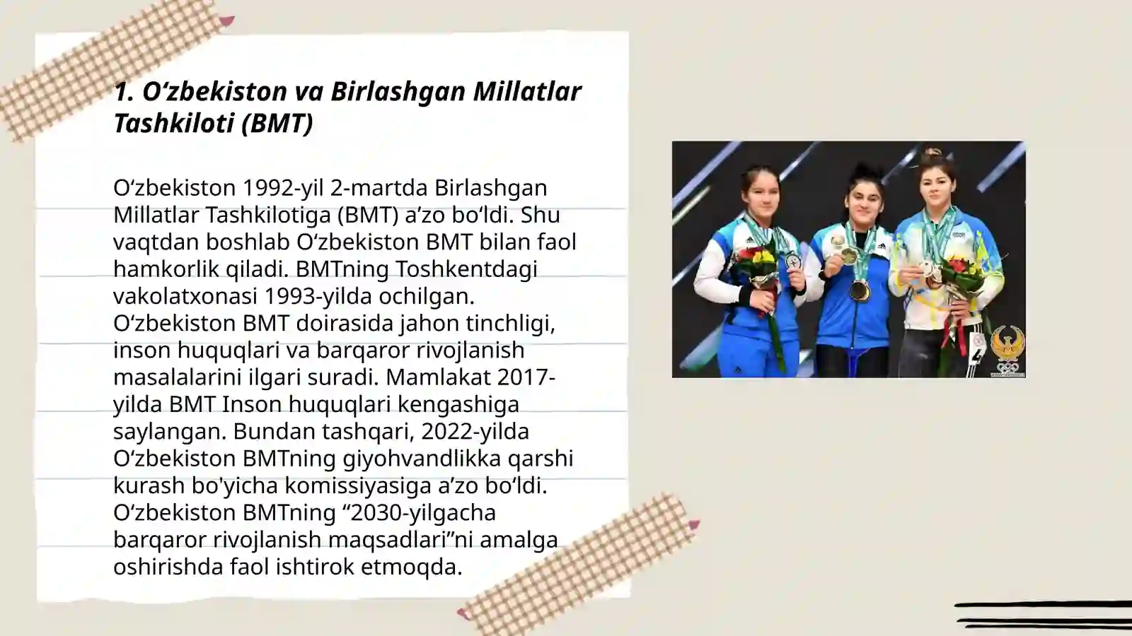 Oʻzbekiston va Jahon tashkilotlari 3