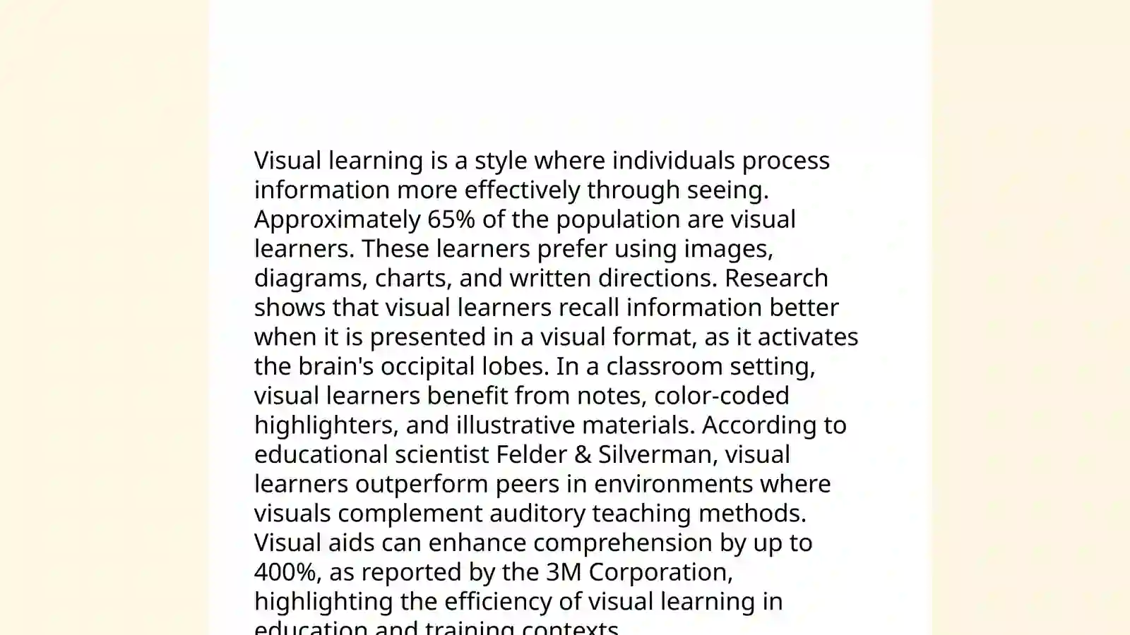 Types of learning styles 3