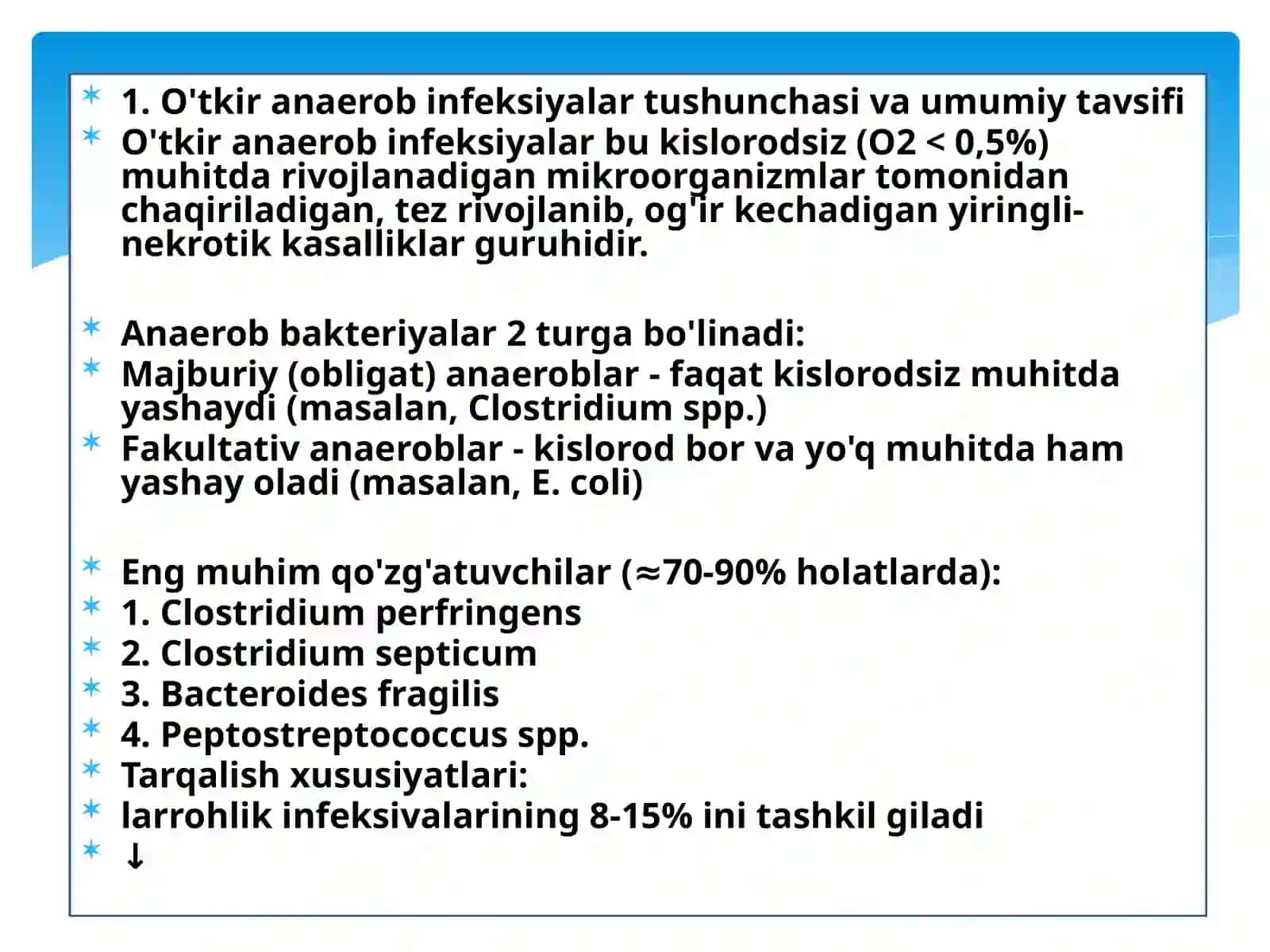 O’tkirana aerob infeksiyalar 3