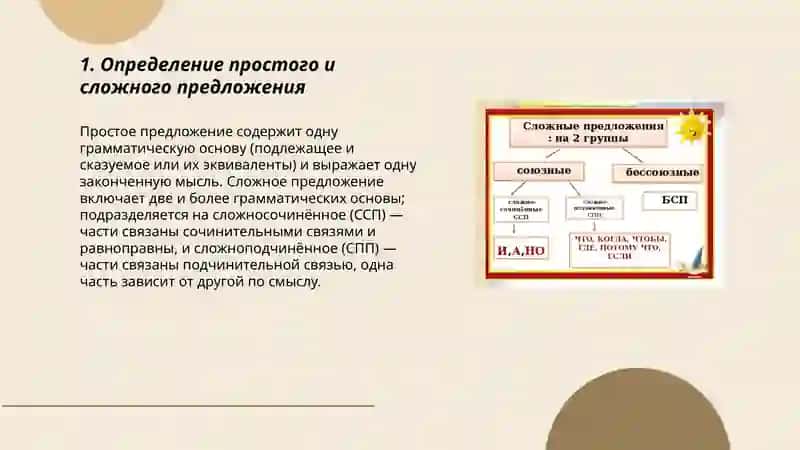 Простые и сложные предложения 3
