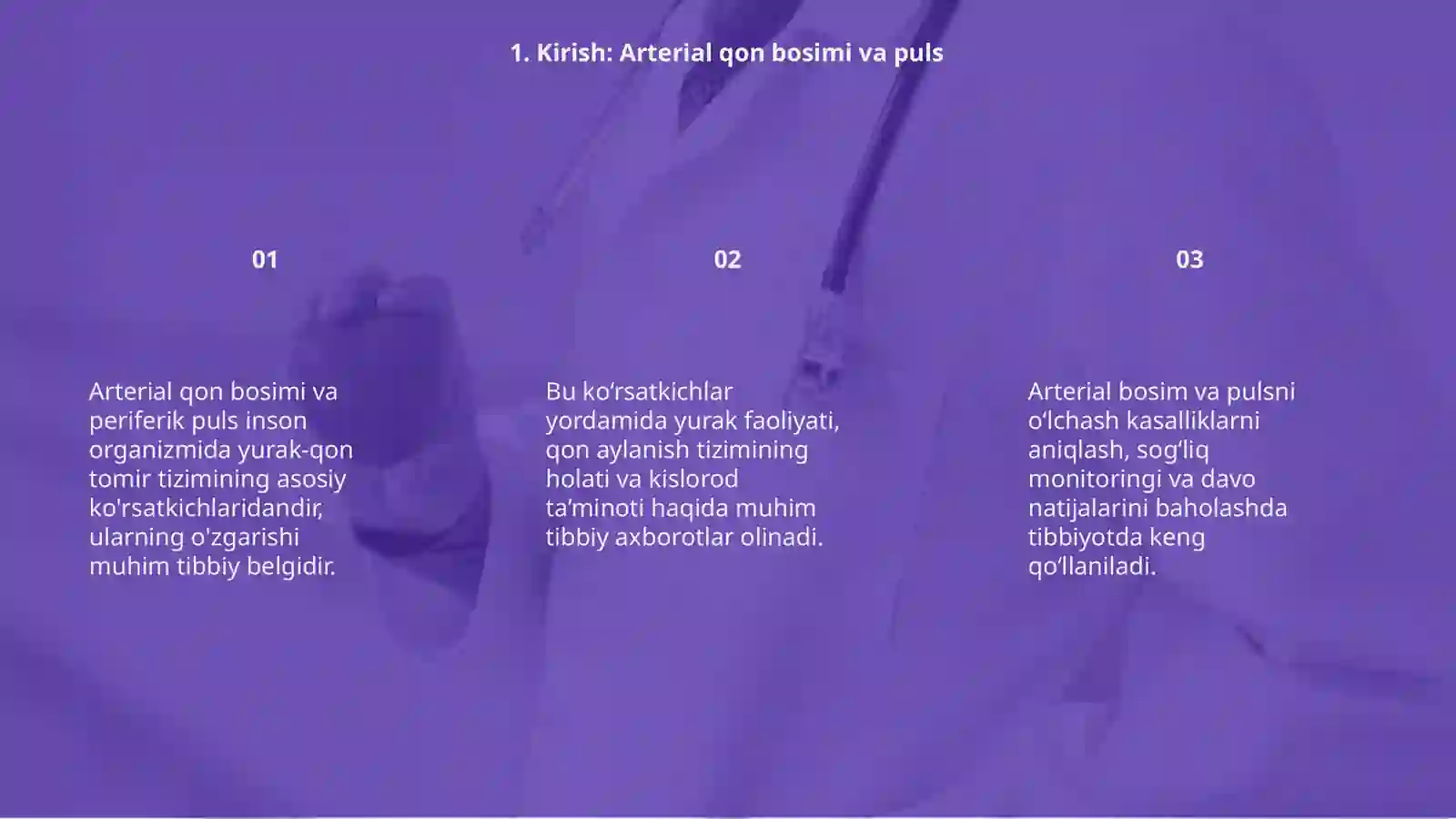 Arterial qon bosimi va periferik pulsni tibbiyotda ahamiyati 3