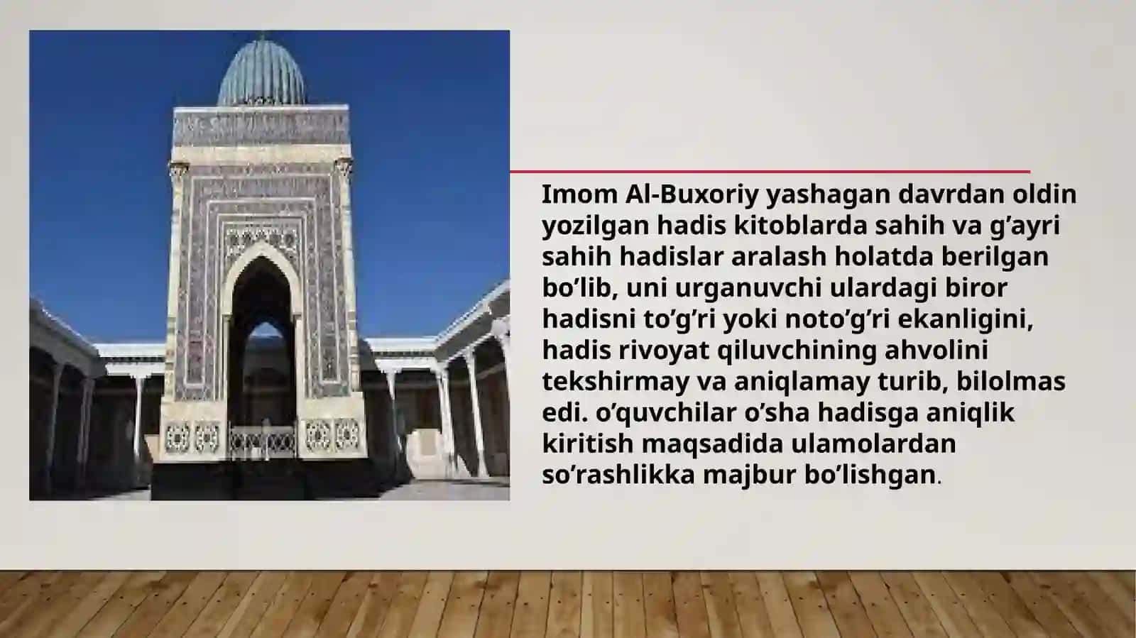 Imom Buxoriy va ImomTermiziyning hadis ilmiga qo‘shgan hissasi 3