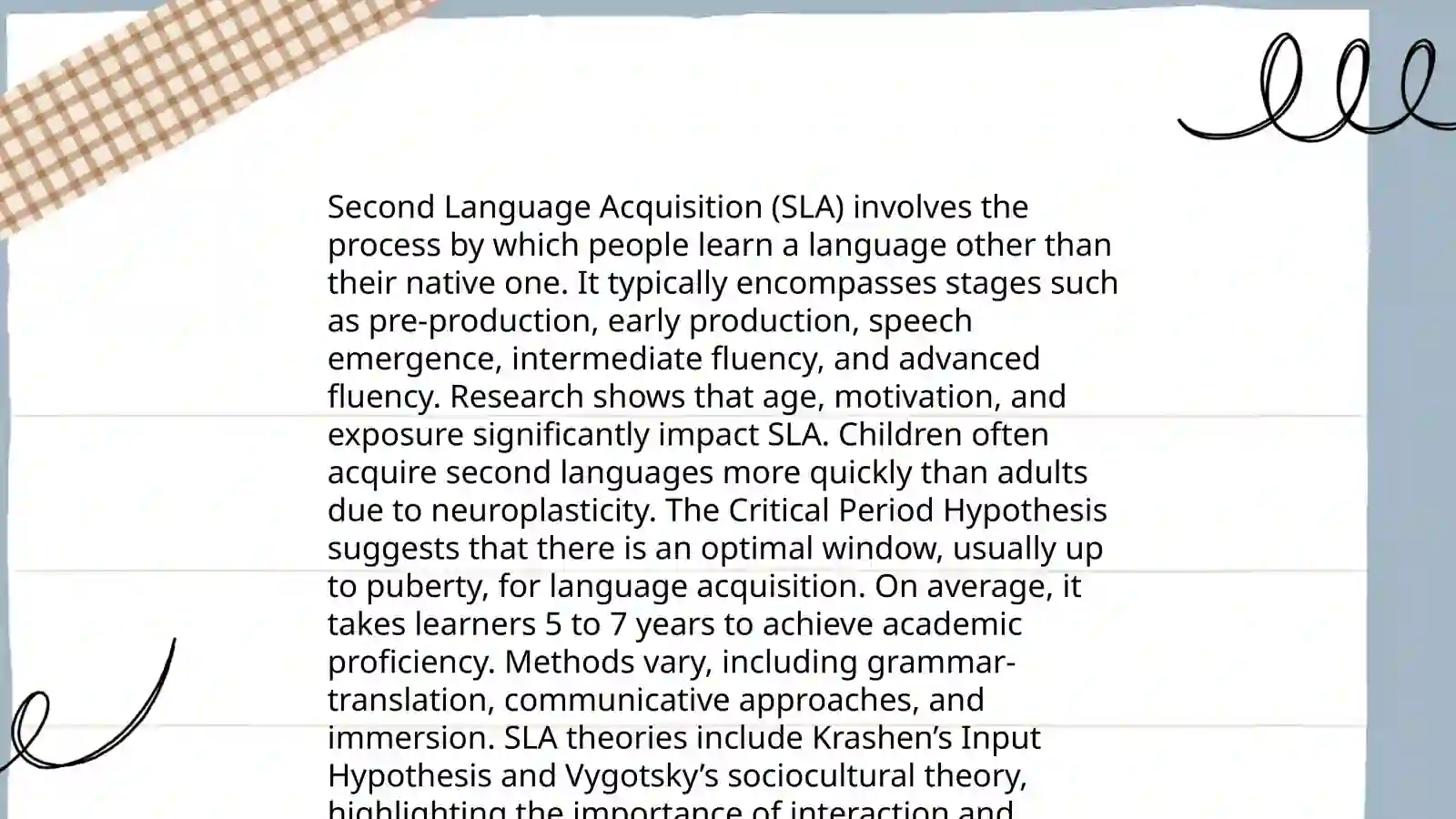 Language Learning Processes 3