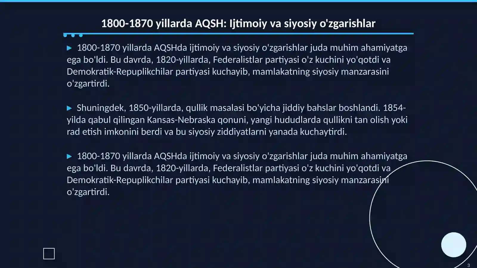 1800-1870 yillarda AQSH: Fuqarolik urushi va keyingi taraqqiyot 3