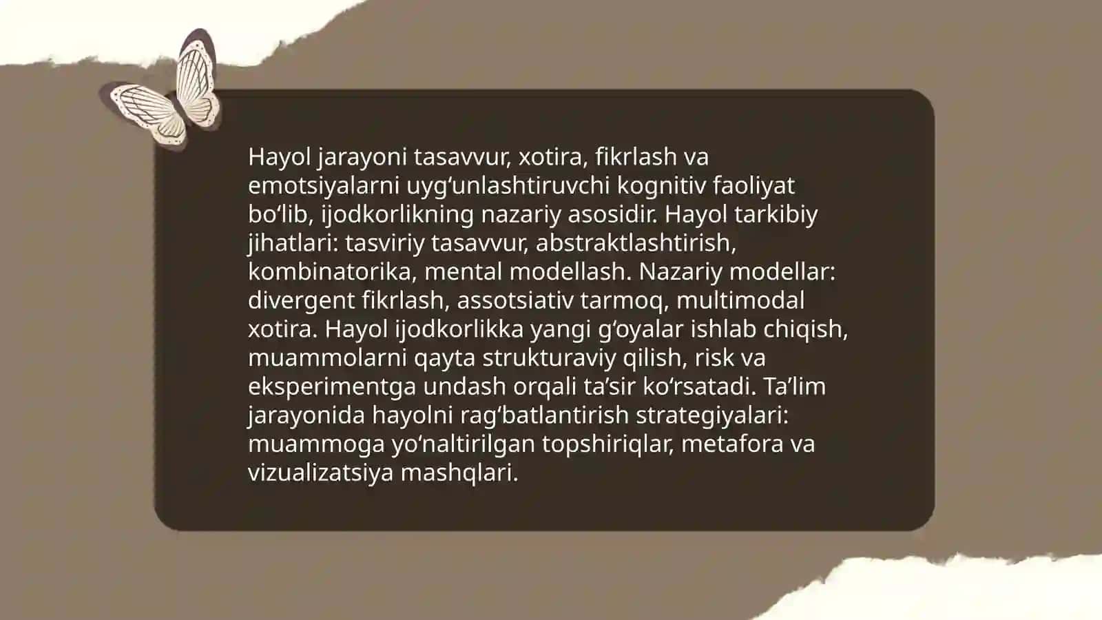 Hayol jarayonining ahamiyati 3