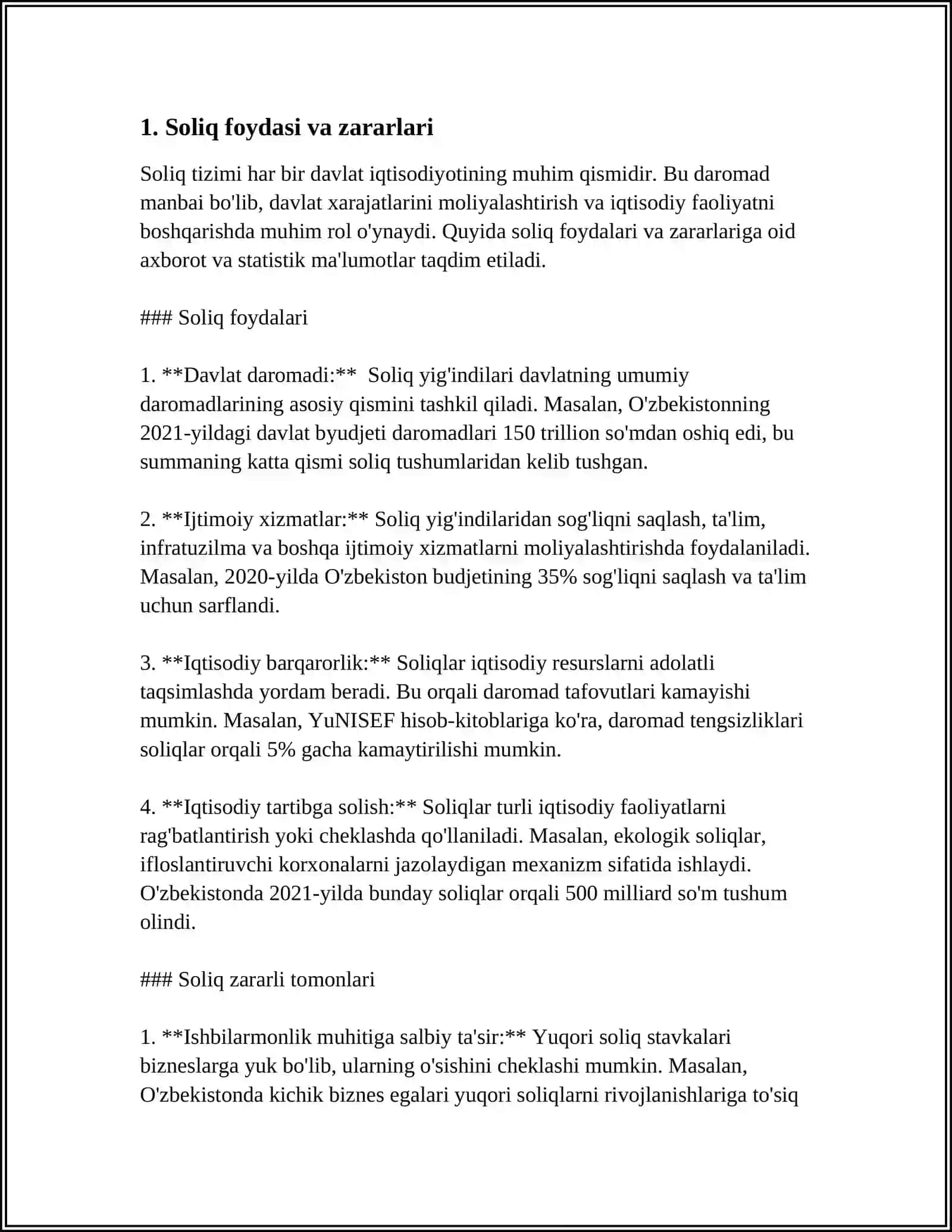 FOYDA VA ZARARLAR HISOBI 3