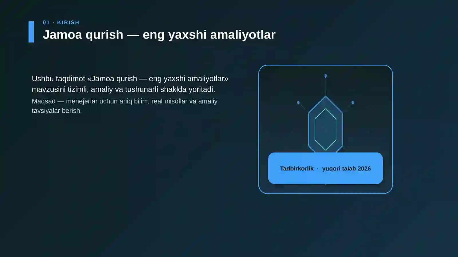 Jamoa qurish — eng yaxshi amaliyotlar 3