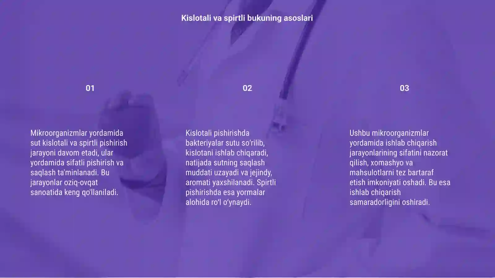 Mikroorganizmlar Yordamida Sut Kislotali va Spirtli Pishirish 3
