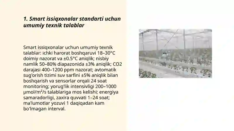 Smart issiqxonalar standarti 3