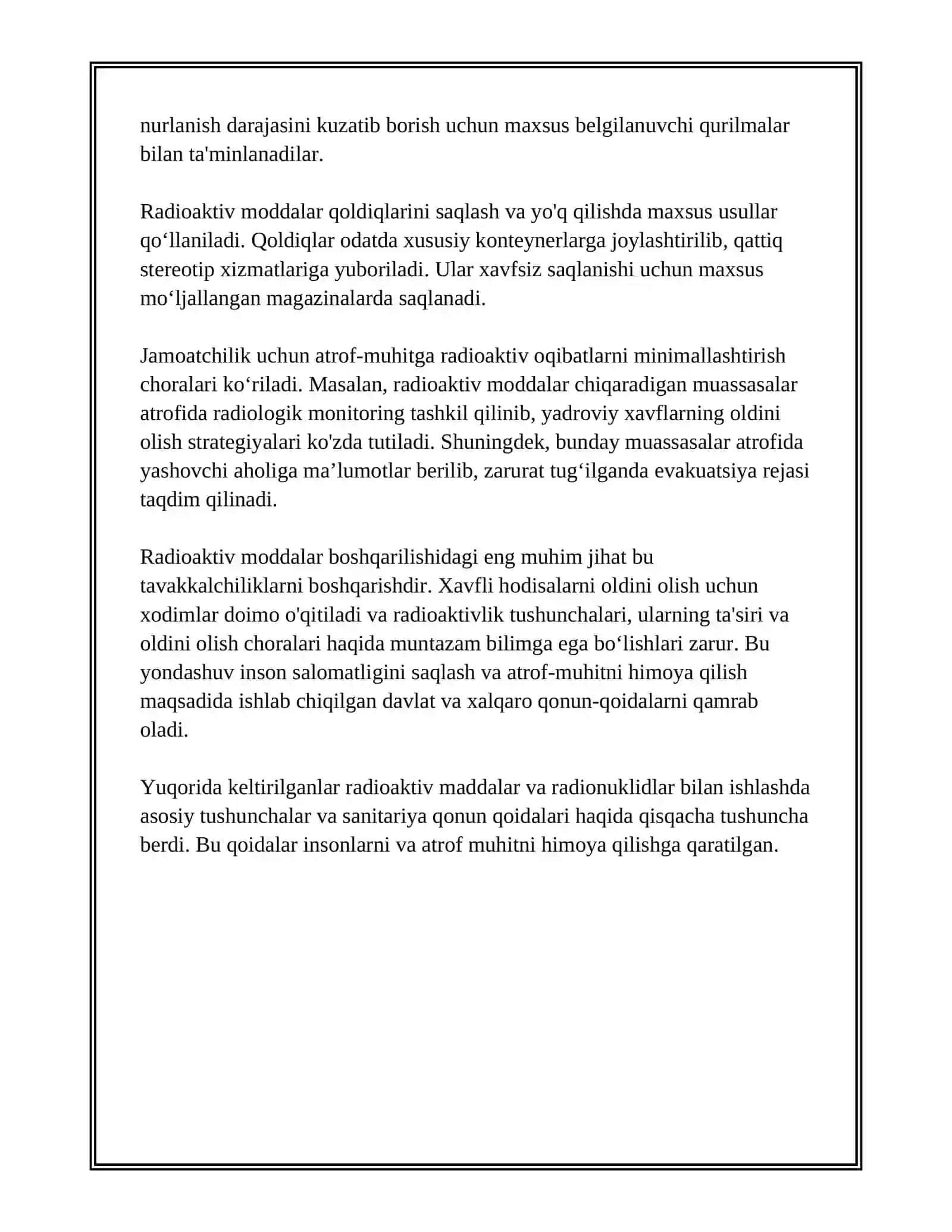 RADIOAKTIV MODDALAR TAKSIKOLOGIYASI 3