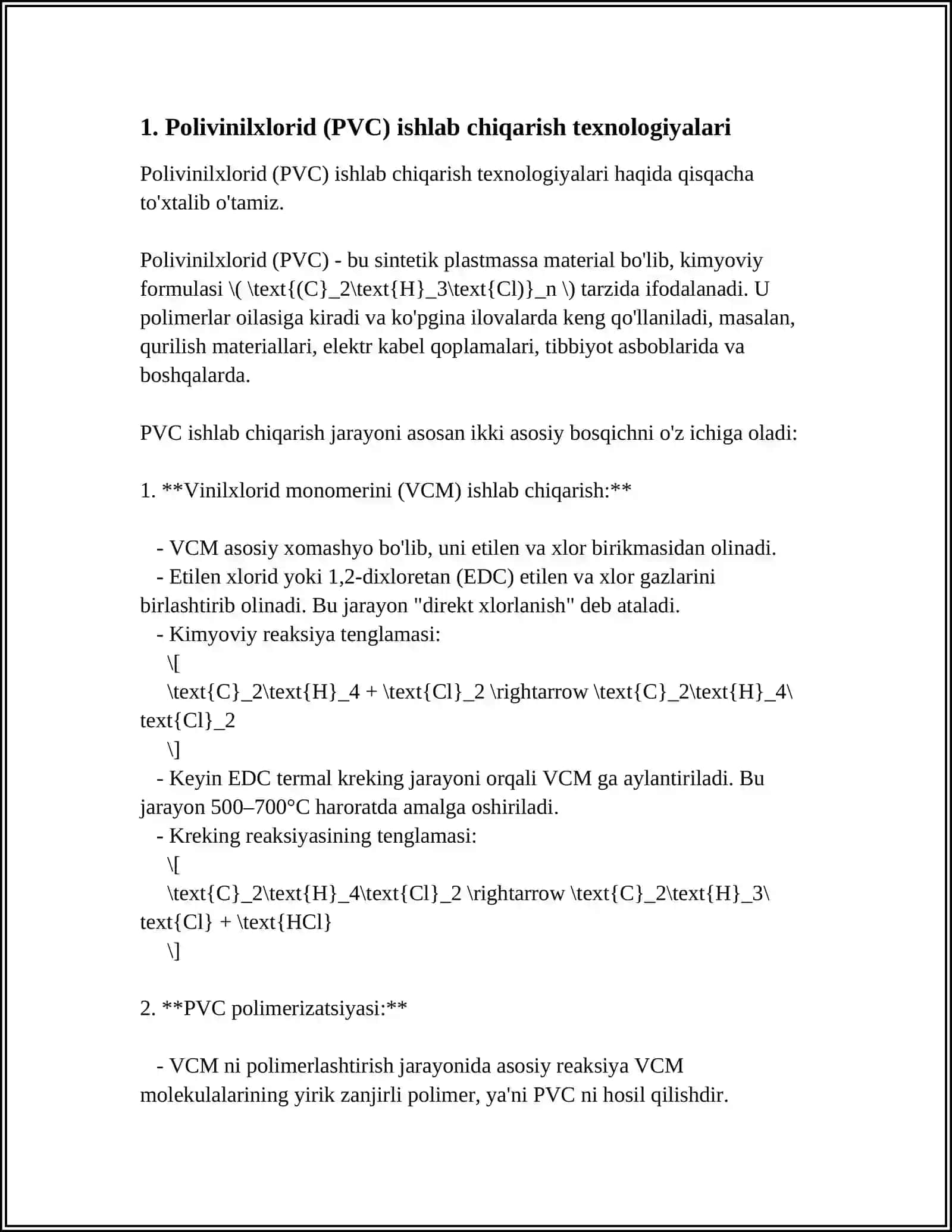 POLIVINILXLORIDNI SUSPENZIYADA ISHLAB CHIQARISH 3