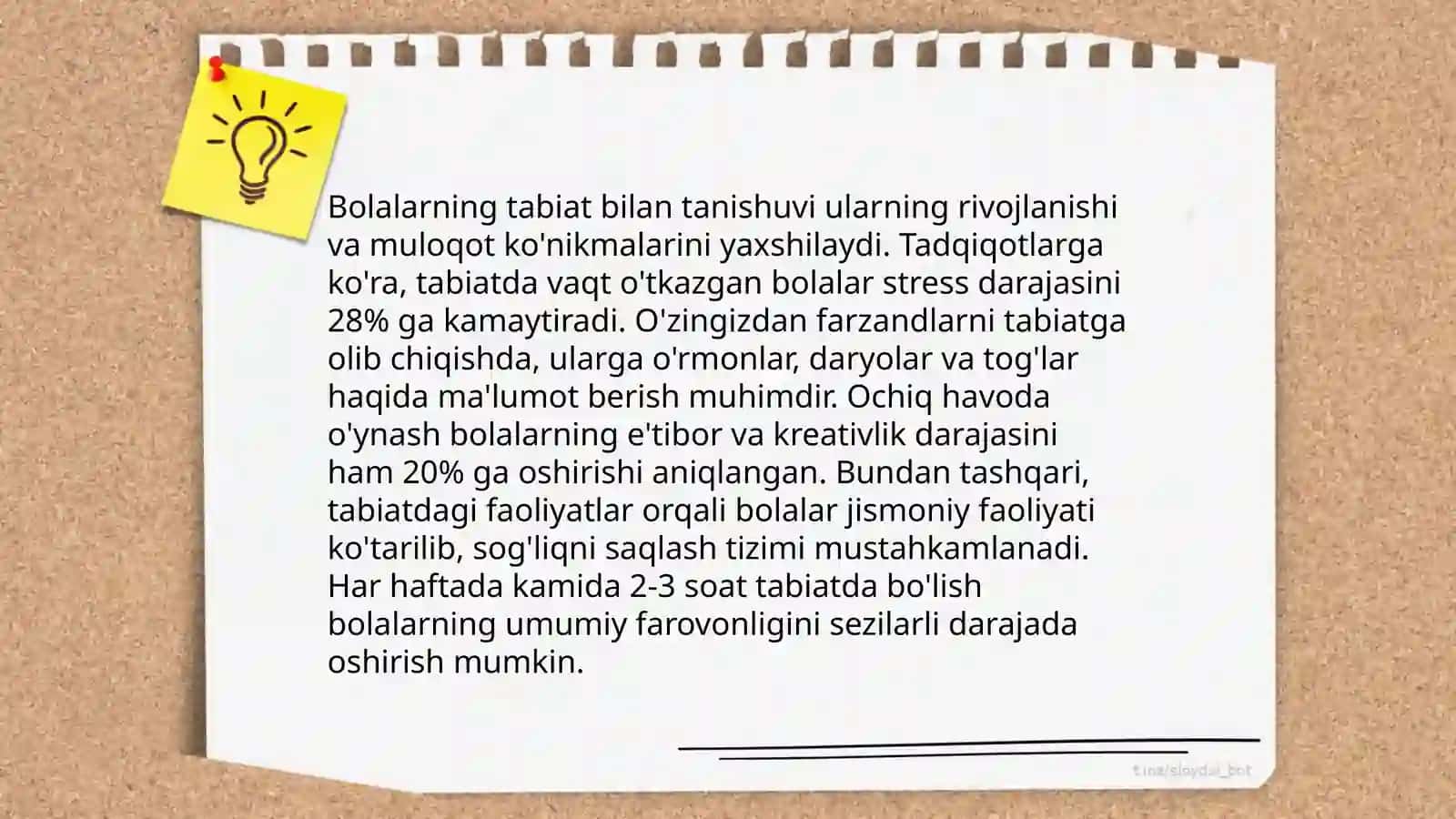 Bolalarni tabiatan ilhomlantirib ijod qilishga o'rgatish 3
