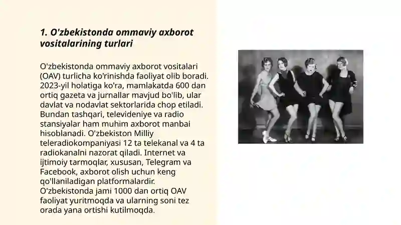 O'zbekiston Respublikasida ommaviy axborotning faoliyati 3