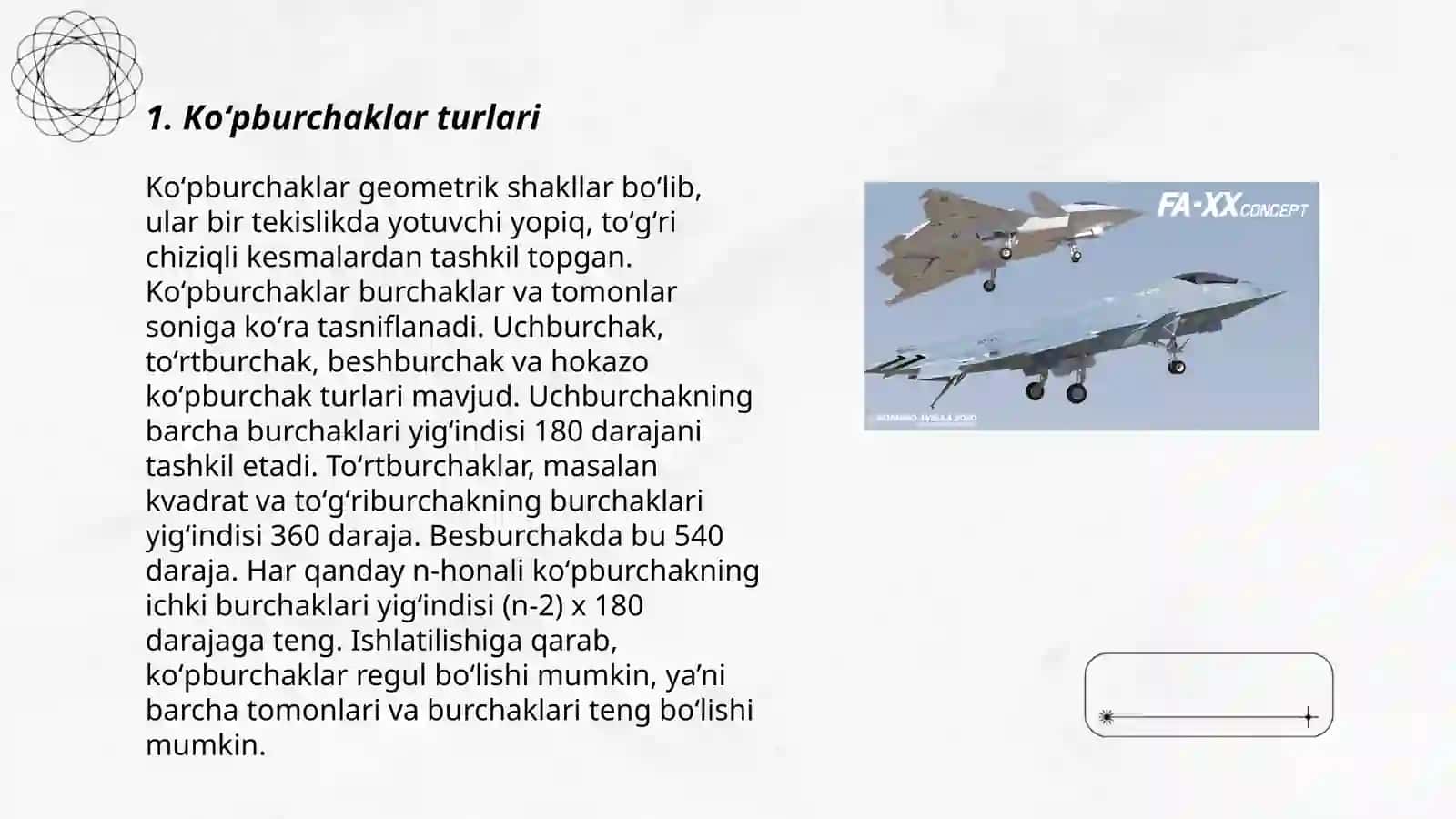 Muntazam koʻpburchaklar yasash mavzusi 3