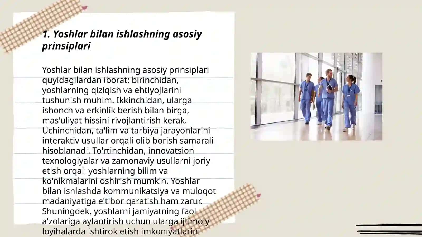Yoshlar bilan ishlash tashlikotchisining kasb hunar ta’limi muassasalari o’quvchilari bilan ishlash hususiyatlari 3