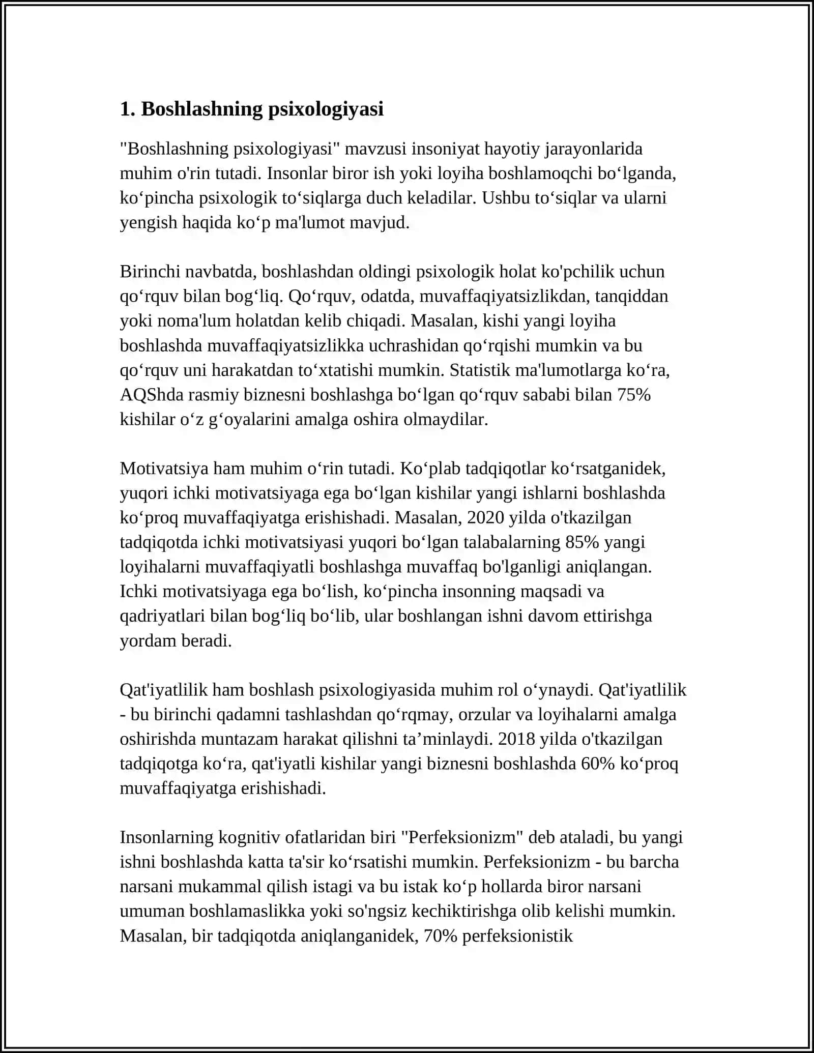 Boshlashning psixologiyasi 3