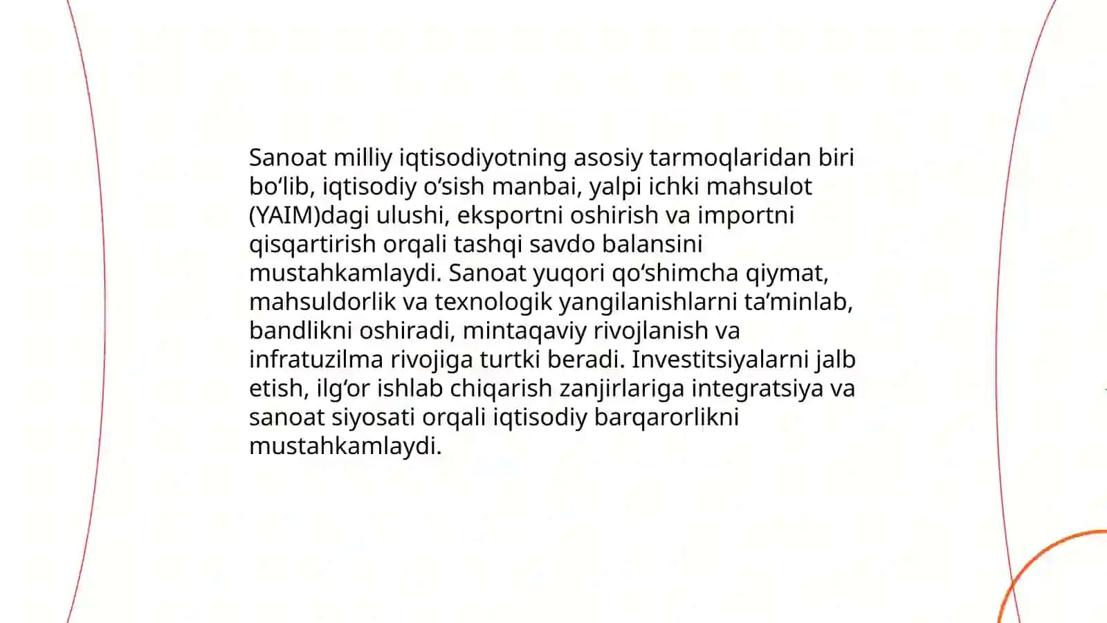 Mamlakat iqtisodiyotida sanoatning oʻrni 3