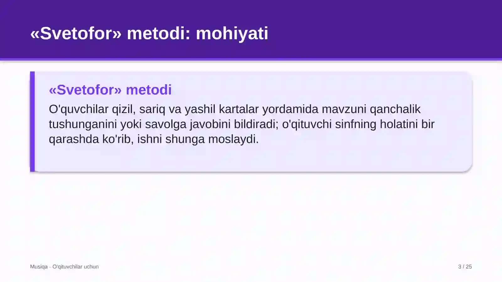 musiqa darslarida svetofor metodidan foydalanish 1665 3