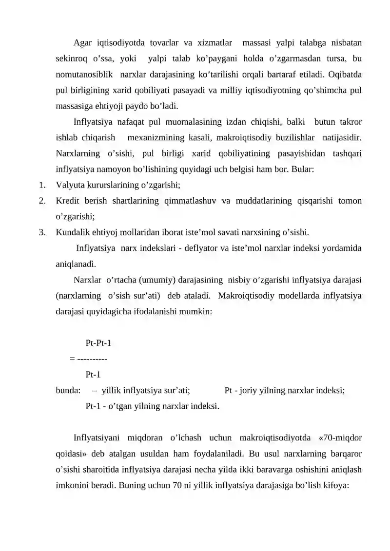 Inflyatsiya va ishsizlik o'rtasidagi bog'liqlikni tahlil qilish Fillips egri chiziqli 3