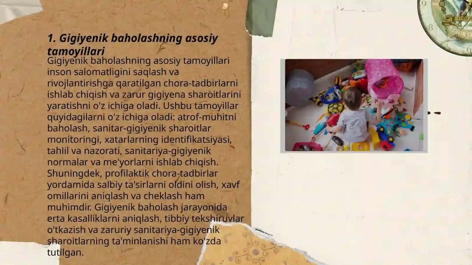 Gigiyenik baholashning asosiy tamoyillari 3