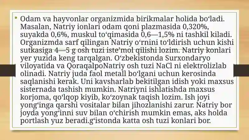 Natriy Kationi 3