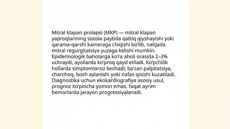 Mitral klapan prolapsi 3
