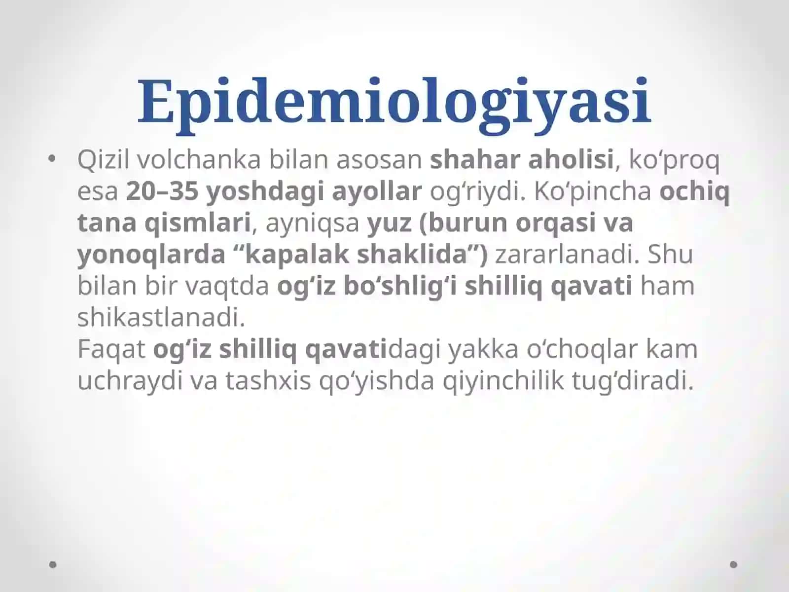 Qizil yugurukdagi OBShQdagi o’zgarishlari. 3