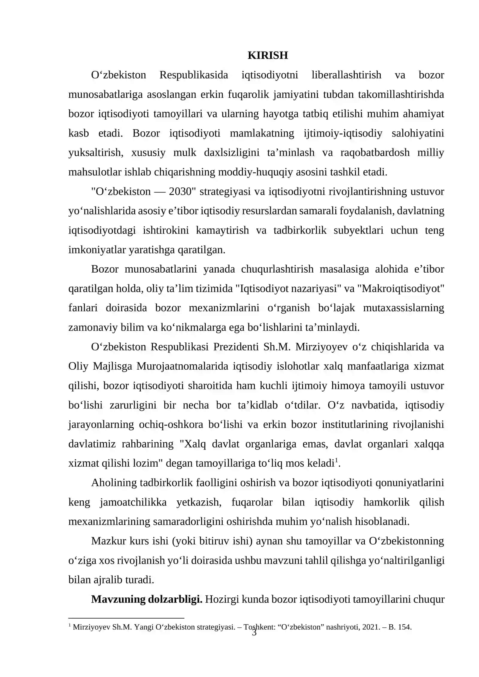 BOZOR IQTISODIYOTI TAMOYILLARI VA O‘ZBEKISTON SHAROITIDA ULARNING AMALGA OSHIRILISHI 3
