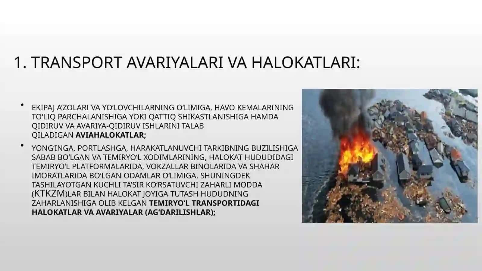 Favqulodda va ziyatlar 3
