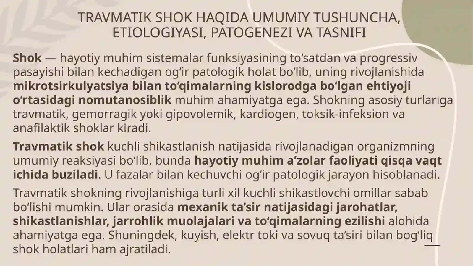 Travmatik shok 3