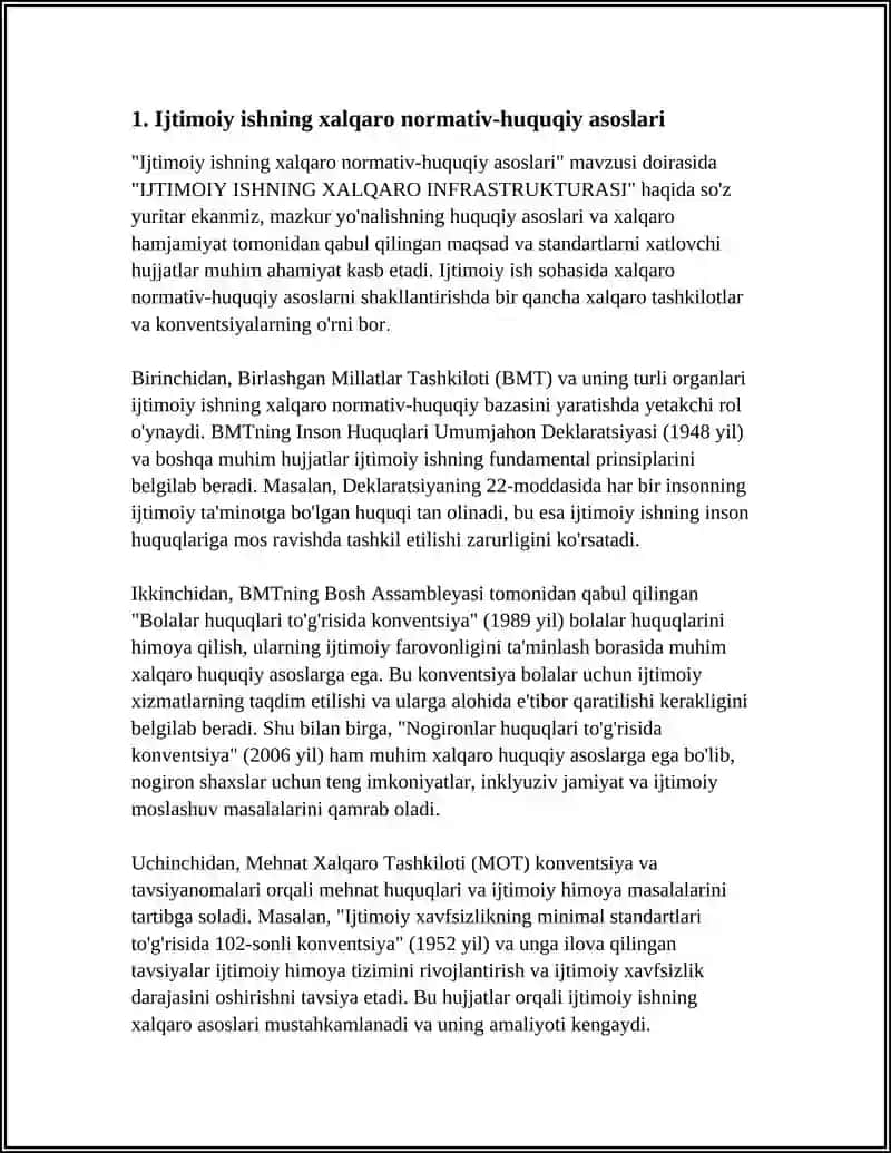 IJTIMOIY ISHNING XALQARO INFRASTRUKTURASI 3