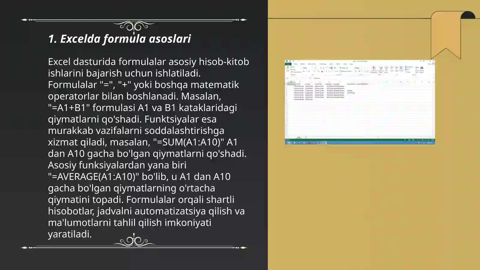 Excelda formula asoslari 3