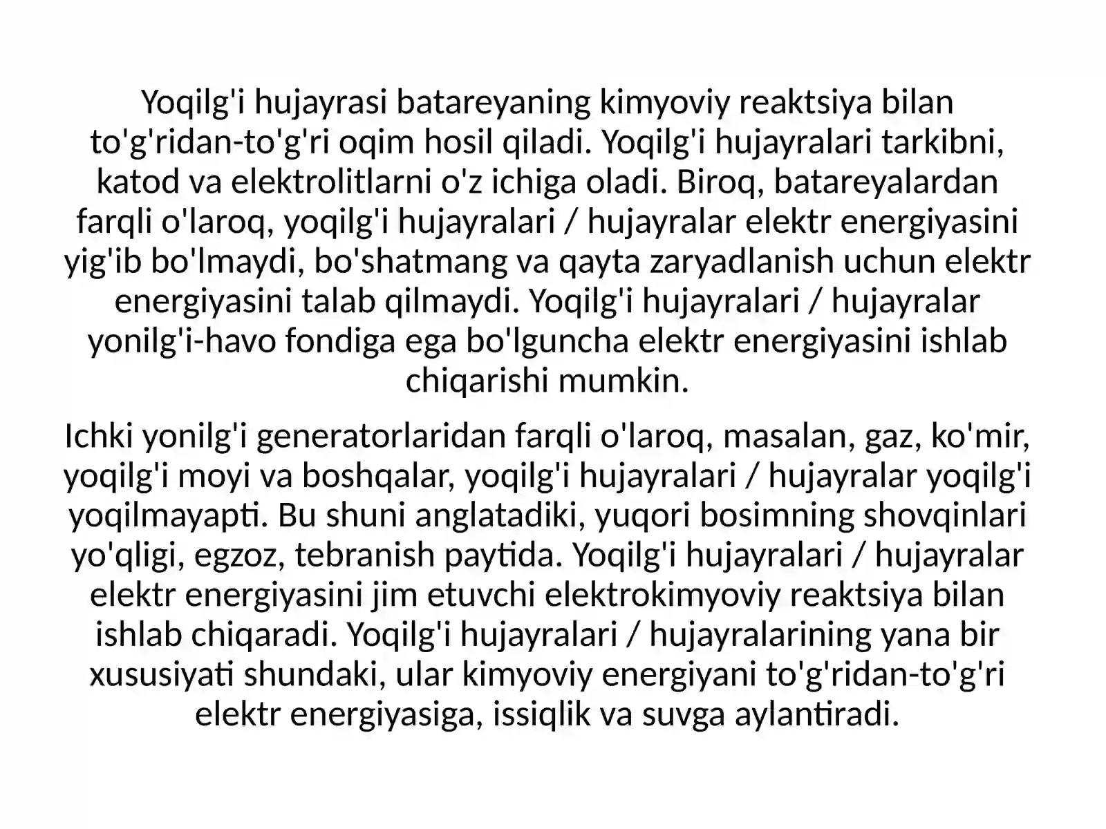 Yoqilg'i elementlar 3