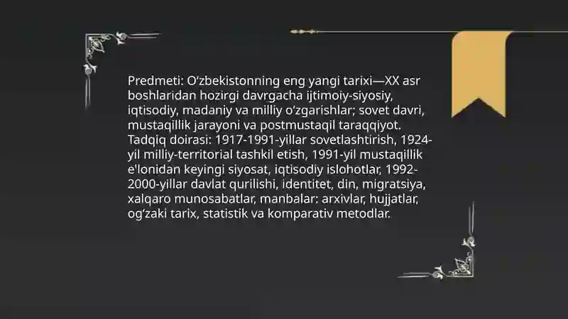 Oʻzbekistonning eng yangi tarixi 3