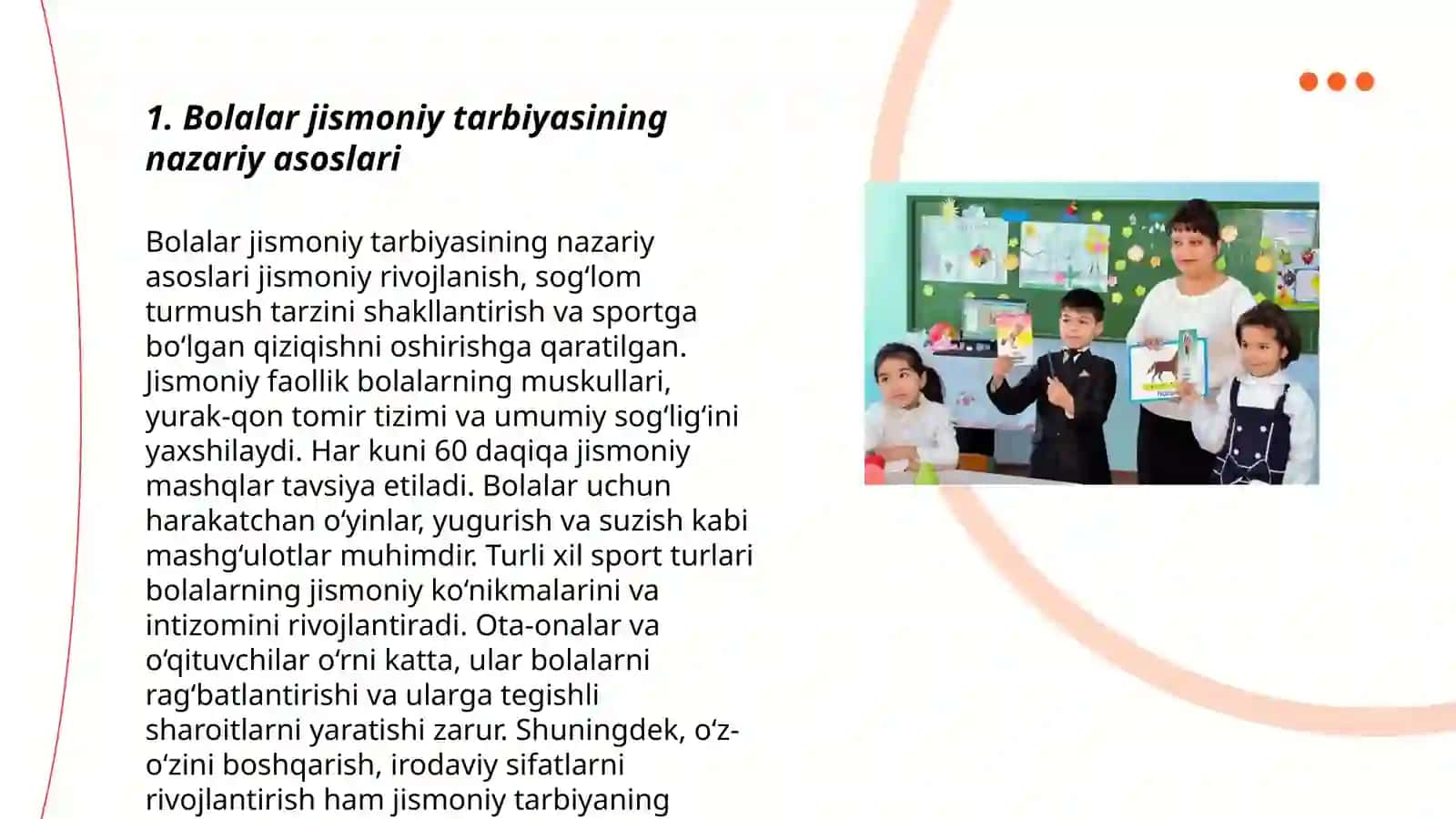 Bolalar jismoniy tarbiyasi fani mazmuni, mohiyati 3