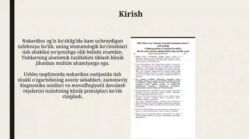 Nokardioz kasalliklarida tish shaklini tiklashning klinik prinsinsiplari 3