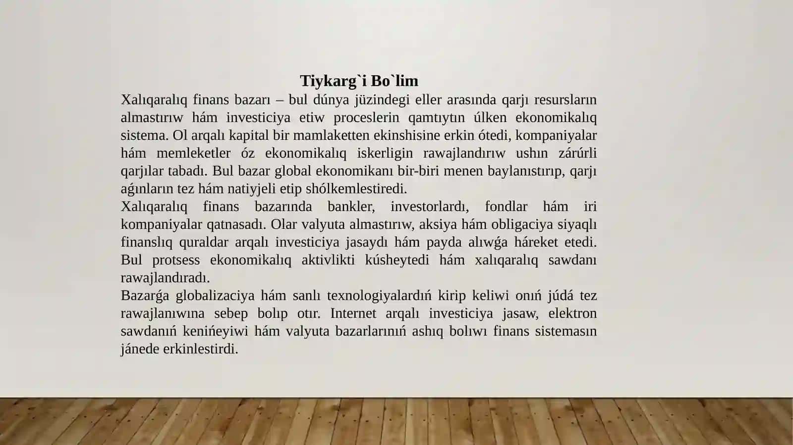 Xalıqaralıq finans bazari 3